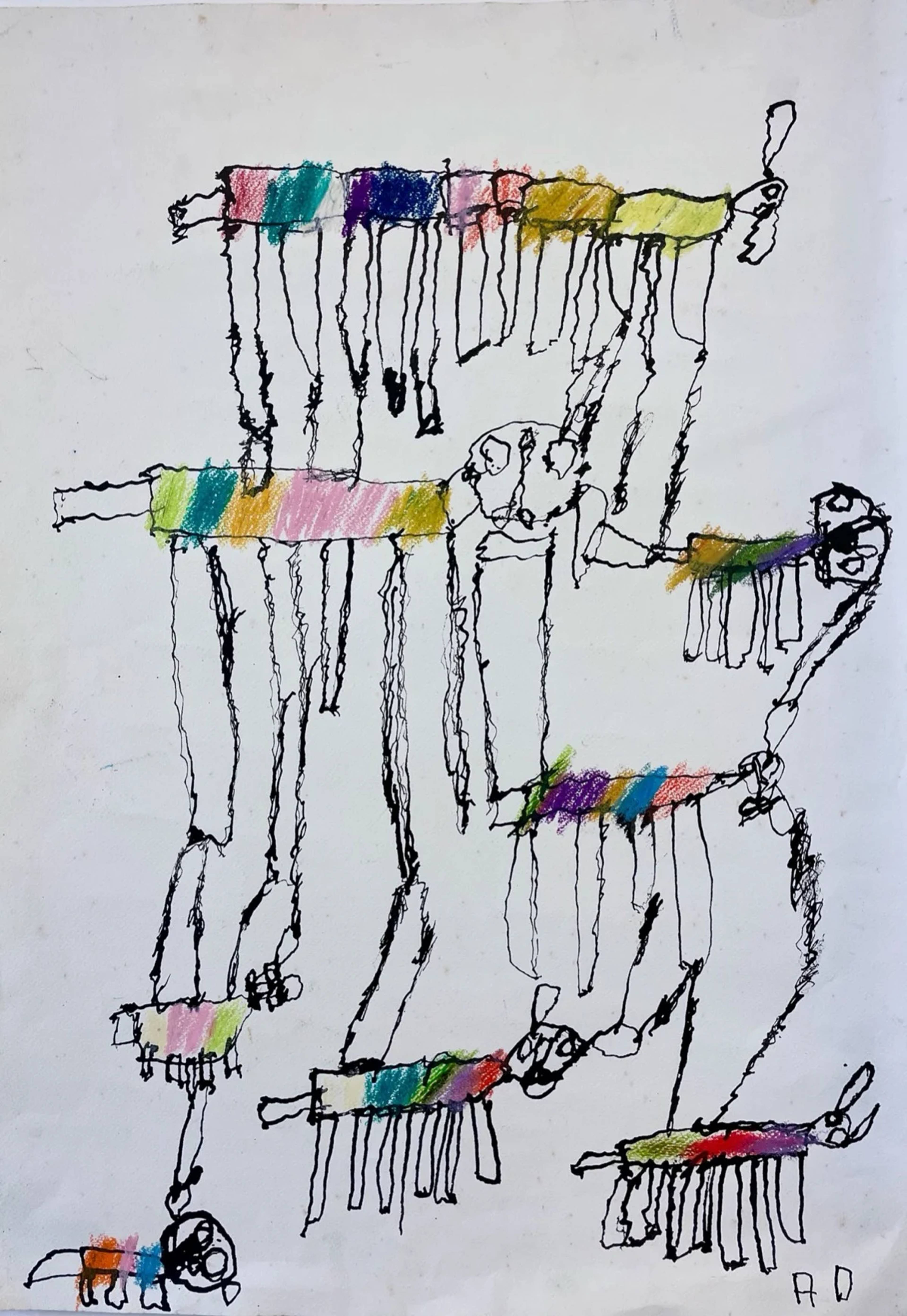 Zonder titel 3 — schilderij door Ad de Jonge, 50 × 65 cm